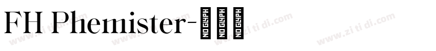 FH Phemister字体转换